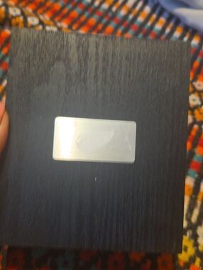 Black Wood-Grain Box with Silver Wine Set